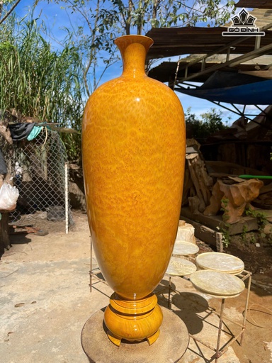 Bình Gỗ Nu Kháo Vàng Cao 78 Đường Kính 27 (cm)