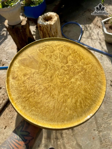 Đĩa Gỗ Trang Trí Gỗ Nu Kháo Dày 4 Đường Kính 31 (cm)