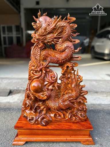 Tượng Nhất Long Gỗ Hương Cao Cả Kỷ 80 Ngang 45 Sâu 20 (cm) - Kỷ Cao 10