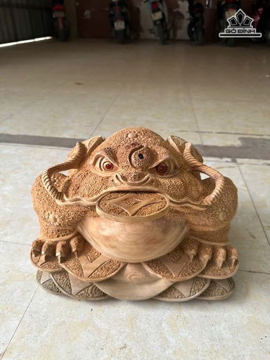 Tượng Thiềm Thừ Gỗ Ngọc Am Cao 30 Ngang 41 Sâu 33 (cm)