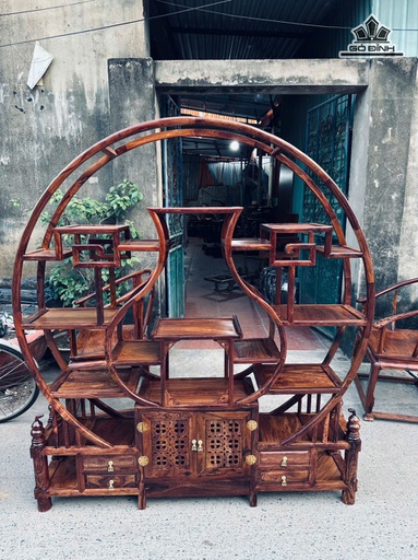 Tủ Bày Đồ Gỗ Cẩm Việt Cao 180 Ngang 160 Sâu 30 (cm)