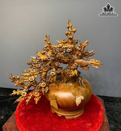 Bình Hoa Gỗ Bách Xanh Cao 48 Ngang 45 Sâu 30 (cm) - Đường Kính 26 (cm)