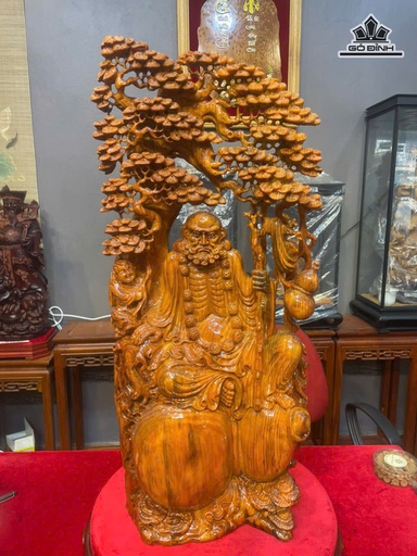 Tượng Đạt Ma Sư Tổ Gỗ Huyết Long Cao 88 Ngang 40 Sâu 19 (cm)