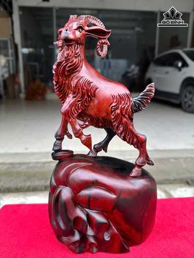 Tượng Nhất Dương Gỗ Trắc Cao 33 Ngang 16 Sâu 11 (cm)