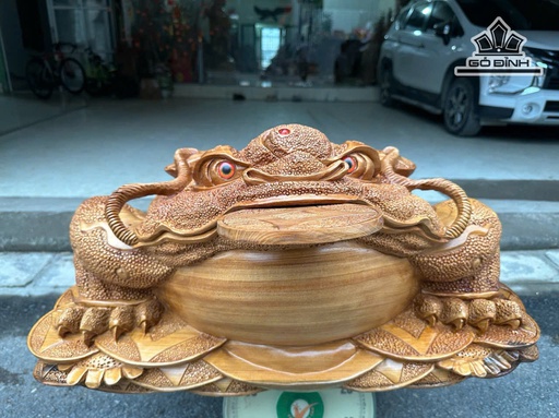 Tượng Thiềm Thừ Gỗ Ngọc Am Cao 36 Ngang 80 Sâu 58 (cm)
