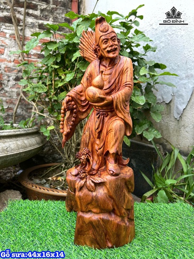 Tượng Tế Công Gỗ Sưa Cao 44 Ngang 16 Sâu 14 (cm)