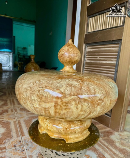 Bình Phú Quý Gỗ Nu Nghiến Cao 45 Đường Kính 50 (cm)