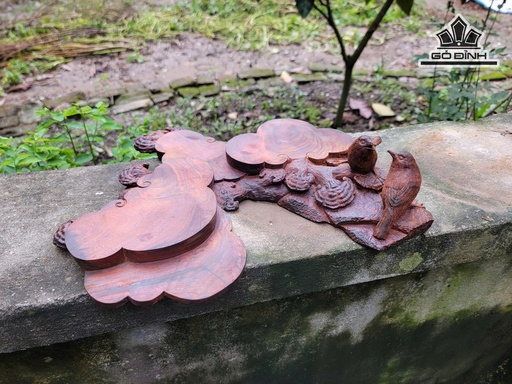 Khay Trà Uyên Ương Gỗ Trắc Kích Thước 10x37x33 (cm)