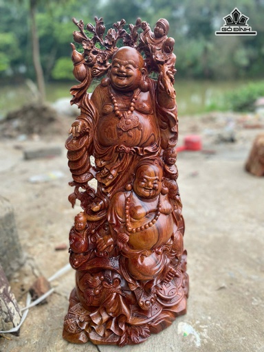 Tượng Phật Di Lặc Gỗ Cẩm Cao 66 Ngang 36 Sâu 26 (cm)