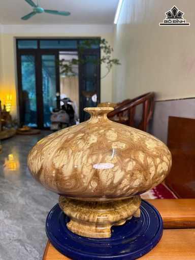 Bình Phú Quý Gỗ Nu Nghiến Cao 25 Đường Kính 35 (cm)