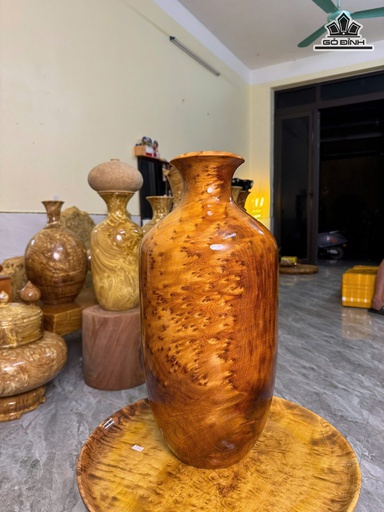 Bình Phú Quý Gỗ Nu Ngọc Am Cao 53 Đường Kính 26 (cm)