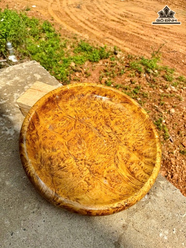 Đĩa Gỗ Nu Kháo Đá Đường Kính 38 Dày 7 (cm)