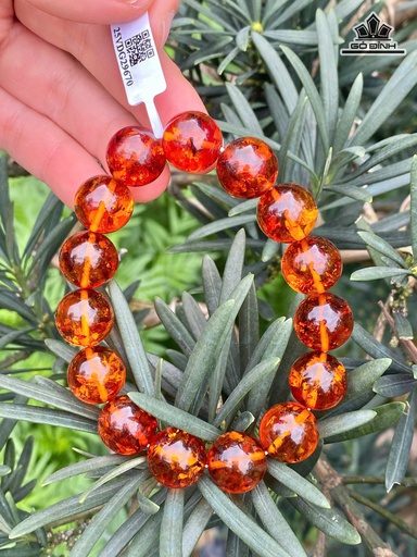 Vòng Hổ Phách Cognac Baltic 13,99ly