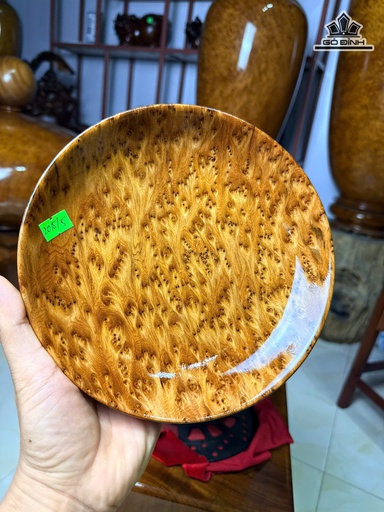 Đĩa Gỗ Nu Ngọc Am Đường Kính 20,5 Dày 5 (cm)