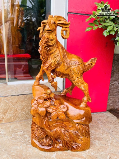 Tượng Nhất Dương Gỗ Hương Cao 55 Ngang 26 Sâu 14 (cm)