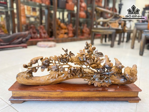 Tượng Như Ý Gỗ Bách Xanh Cao 23 Ngang 60 Sâu 12 (cm)