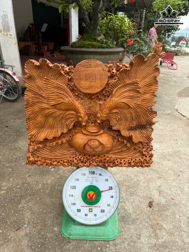 Tượng Cá Xiêm Gỗ Ngọc Am Cao 62 Ngang 48 Sâu 20 (cm)