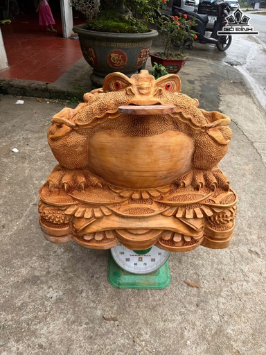 Tượng Thiềm Thừ Gỗ Ngọc Am Cao 80 Ngang 66 Sâu 66 (cm) - 180kg