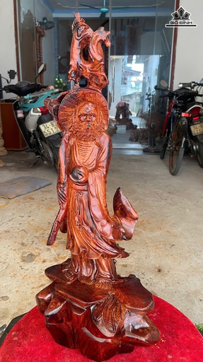 Tượng Đạt Ma Sư Tổ Gỗ Cẩm Cao 72 Ngang 30 Sâu 28 (cm)
