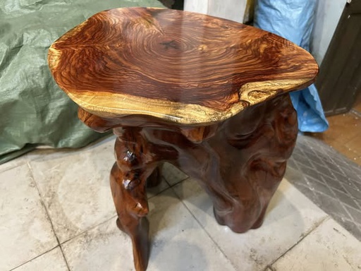 Đôn Gỗ , Gỗ Gõ Đỏ (Cà te) Cao 60 Mặt 48-42 (cm) DC1491