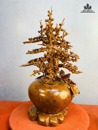 Bình Hoa Mai Lan Phú Quý Gỗ Ngọc Am Cao 82 Ngang 46 Sâu 46 (cm)