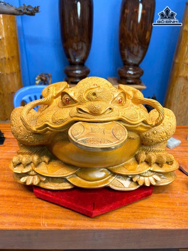 Tượng Thiềm Thừ Gỗ Ngọc Am Cao 30 Ngang 52 Sâu 39 (cm) - 30kg
