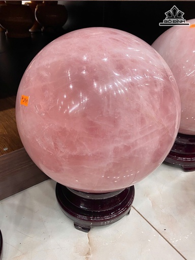 Bi Cầu Thạch Anh Hồng Đường Kính 23,5 (cm) - 24,4kg