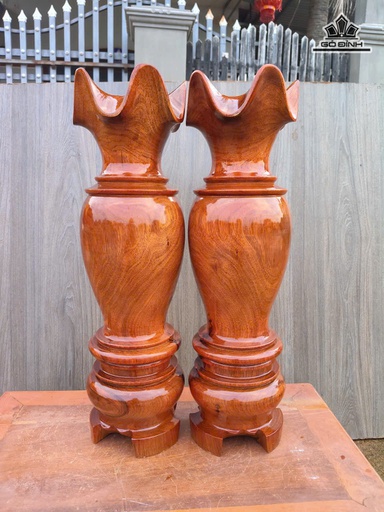 Lục Bình Gỗ Lim Cao 58 Đường Kính 16 (cm)