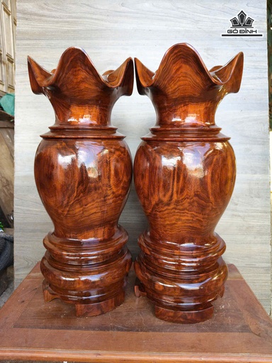 Lục Bình Gỗ Lim Cao 58 Đường Kính 24 (cm)