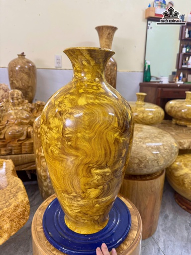 Bình Phú Quý Gỗ Nu Nghiến Cao 47 Đường Kính 25 (cm)