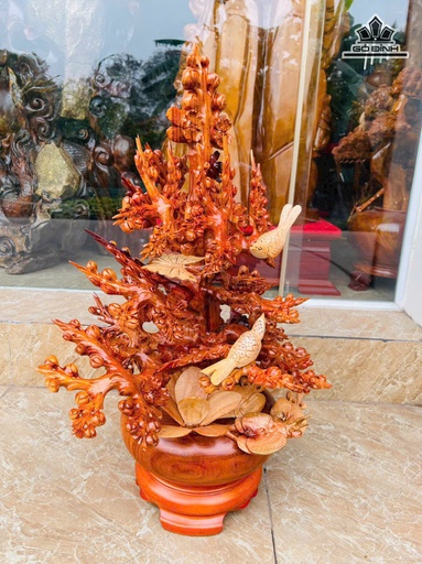 Bình Hoa Gỗ Hương Cao 72 Ngang 55 Sâu 34 (cm) - 10kg