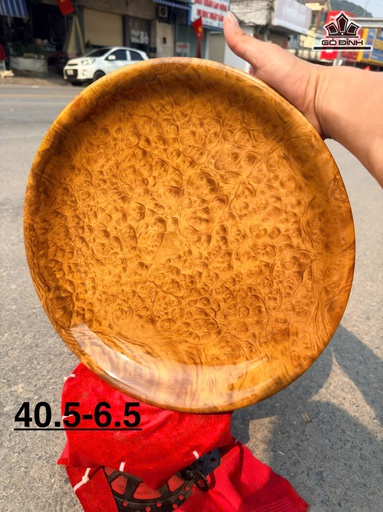 Đĩa Gỗ Nu Kháo Đường Kính 40,5x6,5 (cm)