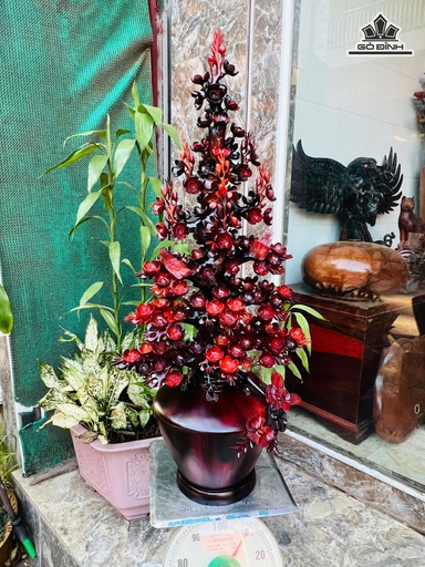 Bình Hoa Gỗ Trắc Cao 102 Ngang 38 Sâu 32 (cm)