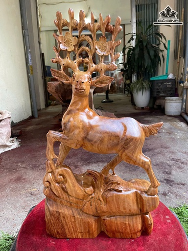 Hưu Gạc Mai Gỗ Hương Cao 60 Ngang 32 Sâu 12 (cm)