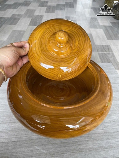 Thố Gỗ Hoàng Đàn Cao 23 Đường Kính 30 (cm)