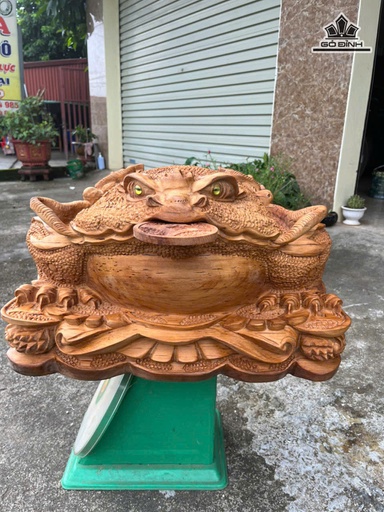 Tượng Thiềm Thừ Gỗ Ngọc Am Cao 33 Ngang 55 Sâu 41 (cm)