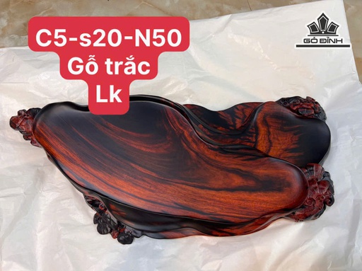 Khay Trà Gỗ Trắc Cao 5 Ngang 50 Sâu 20 (cm)