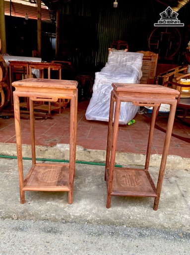 Đôn Gỗ Cẩm Lai Việt Cao 80 Mặt Vuông 35 (cm)