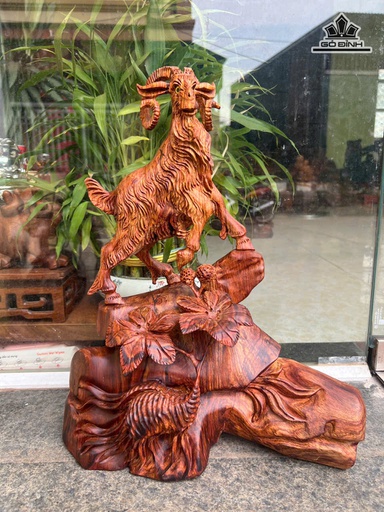 Tượng Nhất Dương Gỗ Sưa Cao 45 Ngang 36 Sâu 18 (cm)